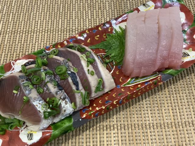 sashimi picado e temperado