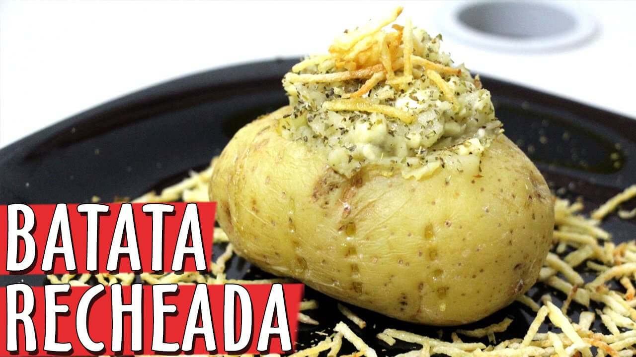 You are currently viewing Receitinha Rápida – Batata Recheada De Microondas