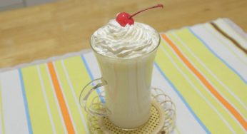 Milk-shake caseiro de chocolate branco